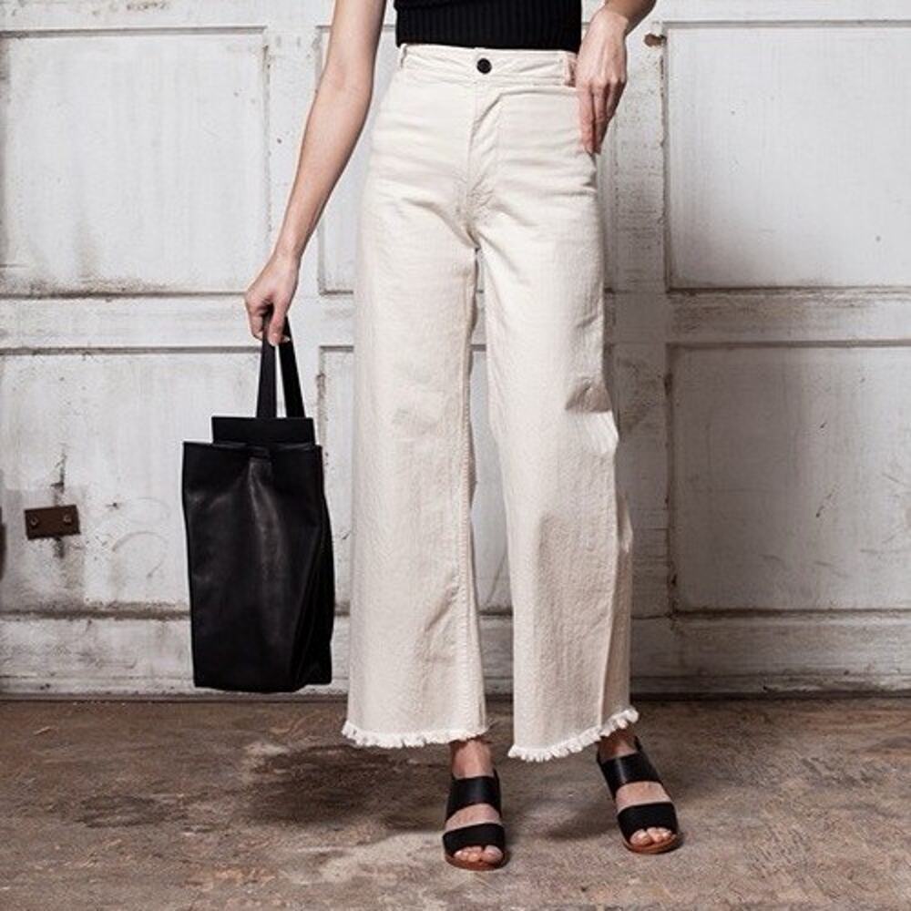 Creatures Of Comfort Natural Cream High Rise Wide Leg Sailor Maison Pants - 4